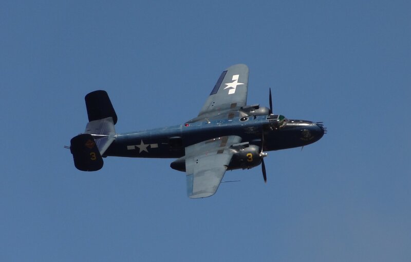 Blue Military Bomber Plane — Calm
