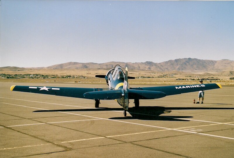 Blue Military Plane — Calm, Afternoon