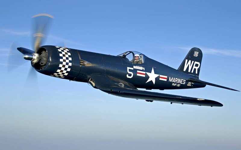 Blue Military Plane — Dynamic, Afternoon, Photograph, Pilot
