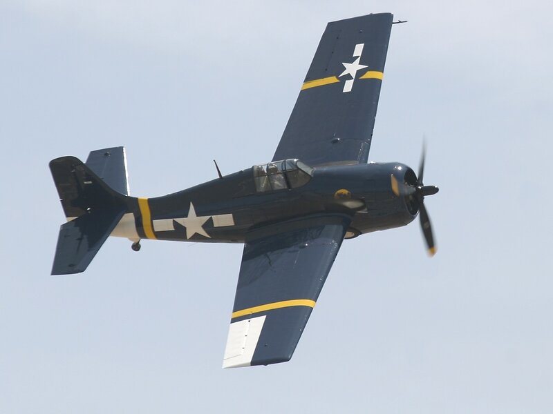 blue military plane in flight
