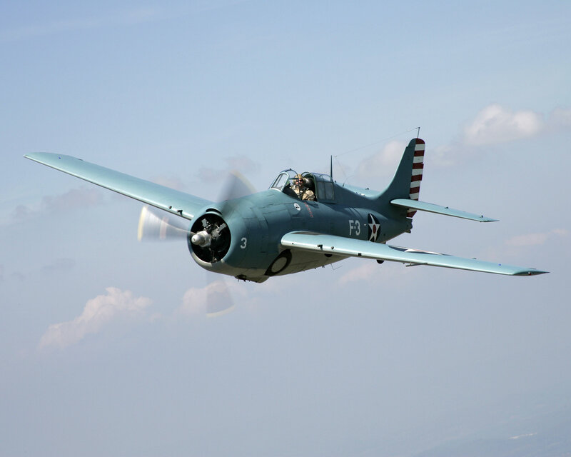 Blue Military Plane