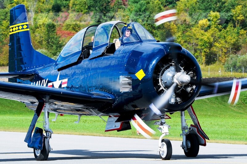 Blue Military Trainer Aircraft