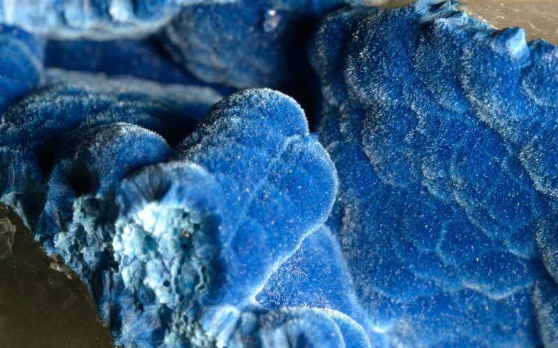 blue mineral formations