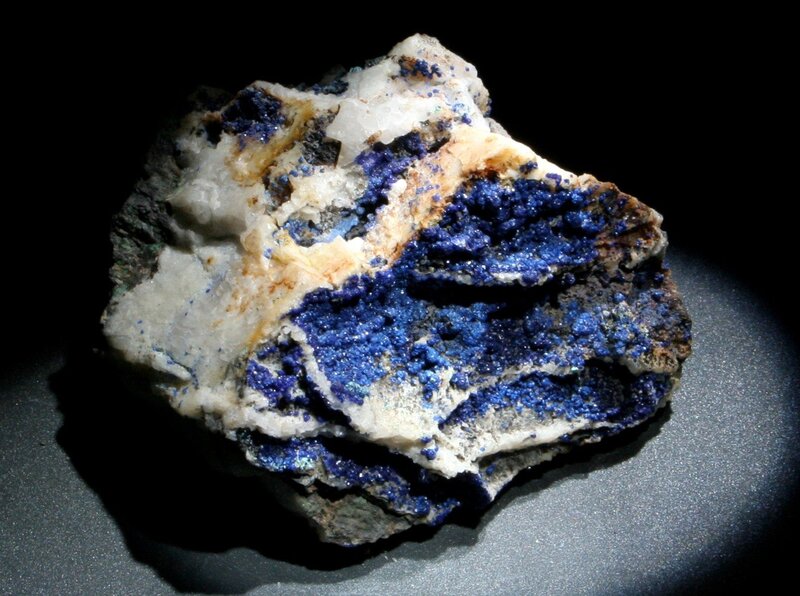 Blue Mineral Specimen — Dramatic