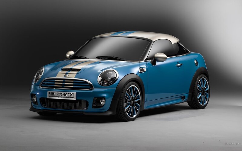 Blue Mini Concept Car — Dramatic