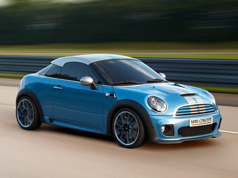 Blue Mini Concept Car — Dynamic, Photograph