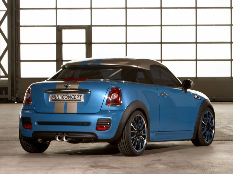 Blue Mini Concept Car — Neutral, Photograph, Garage