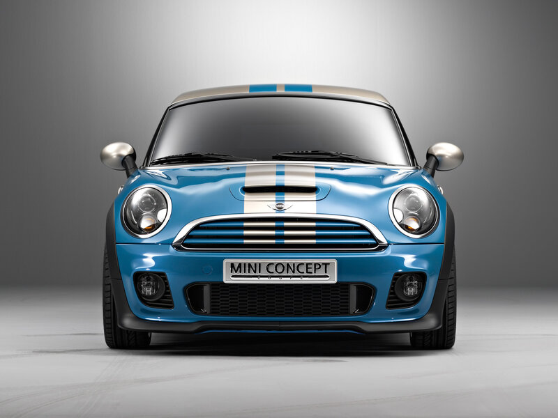 Blue Mini Concept Car — Neutral, Photograph, Stripes