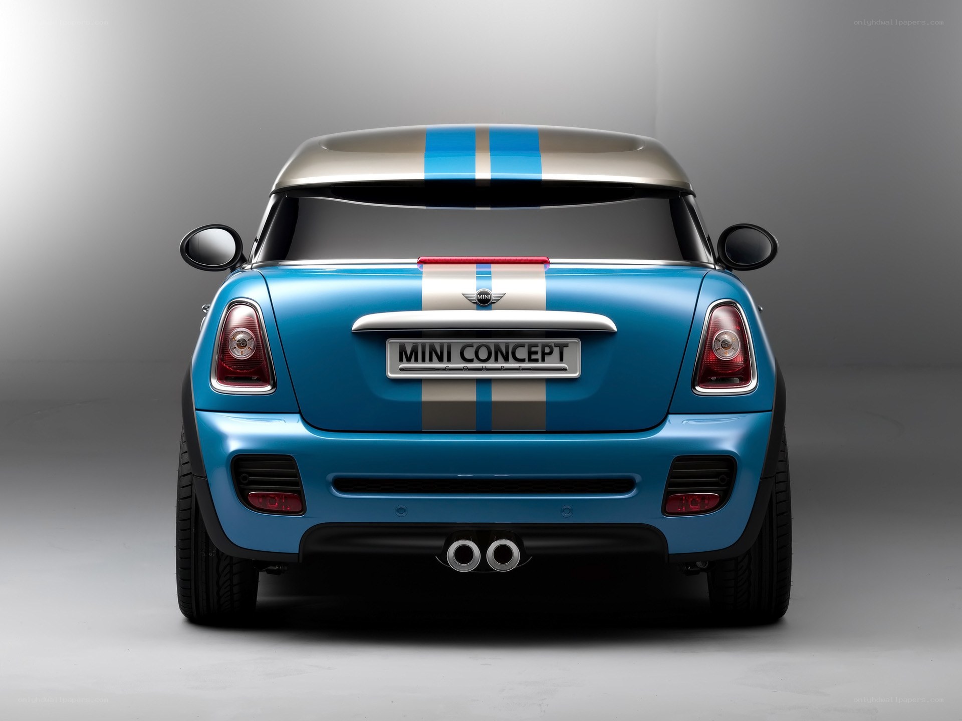 Blue MINI Concept Coupe rear view