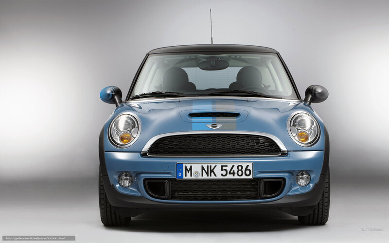 blue mini cooper car