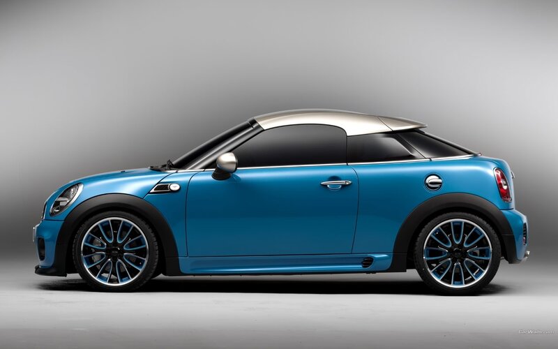 Blue Mini Cooper Car — Neutral, Photograph, Wheels, Side Mirror, Black