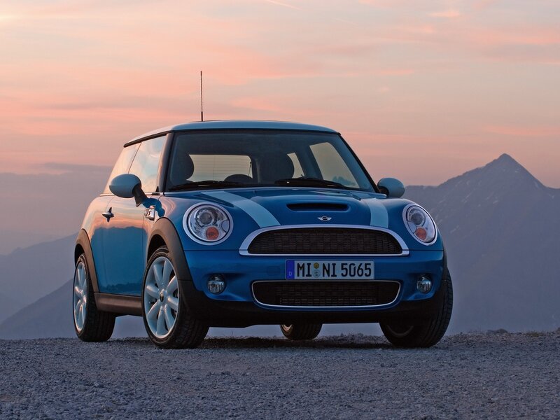 Blue Mini Cooper Car — Serene