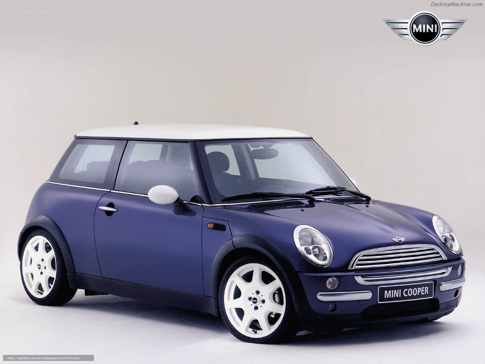 Blue Mini Cooper car