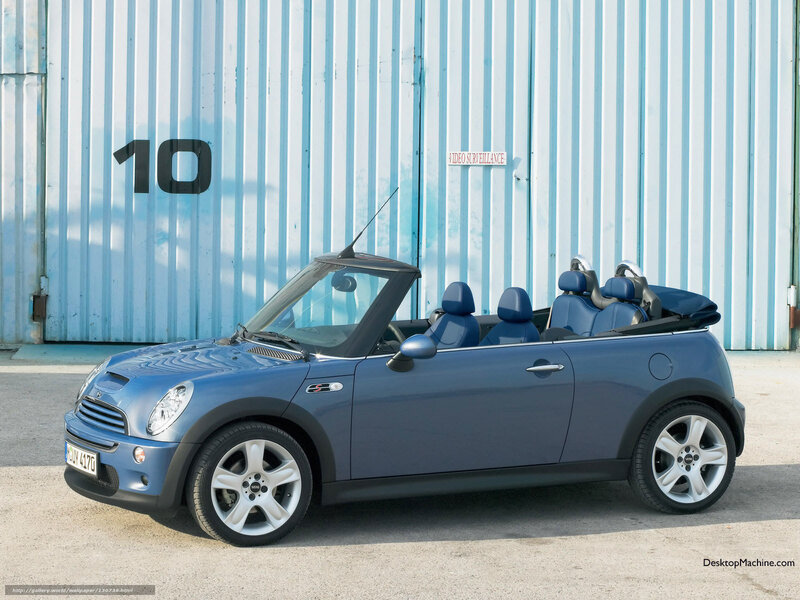 Blue Mini Cooper Convertible — Neutral, Afternoon
