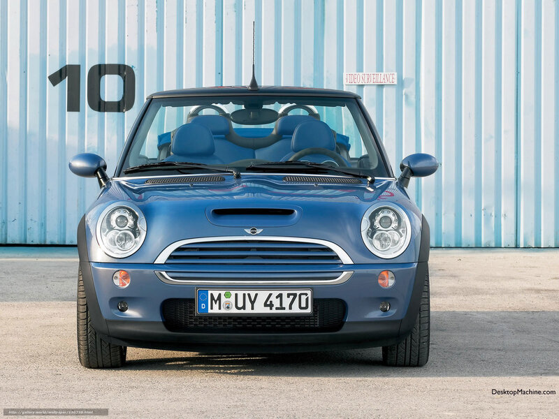 blue mini cooper convertible