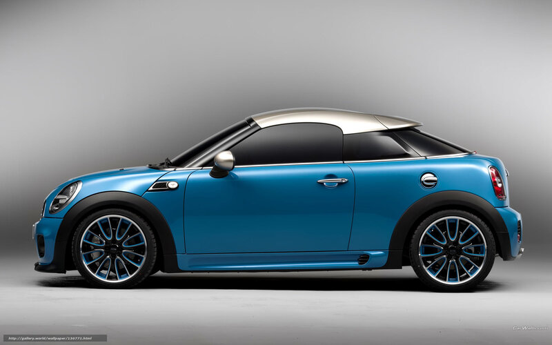 blue mini cooper coupe