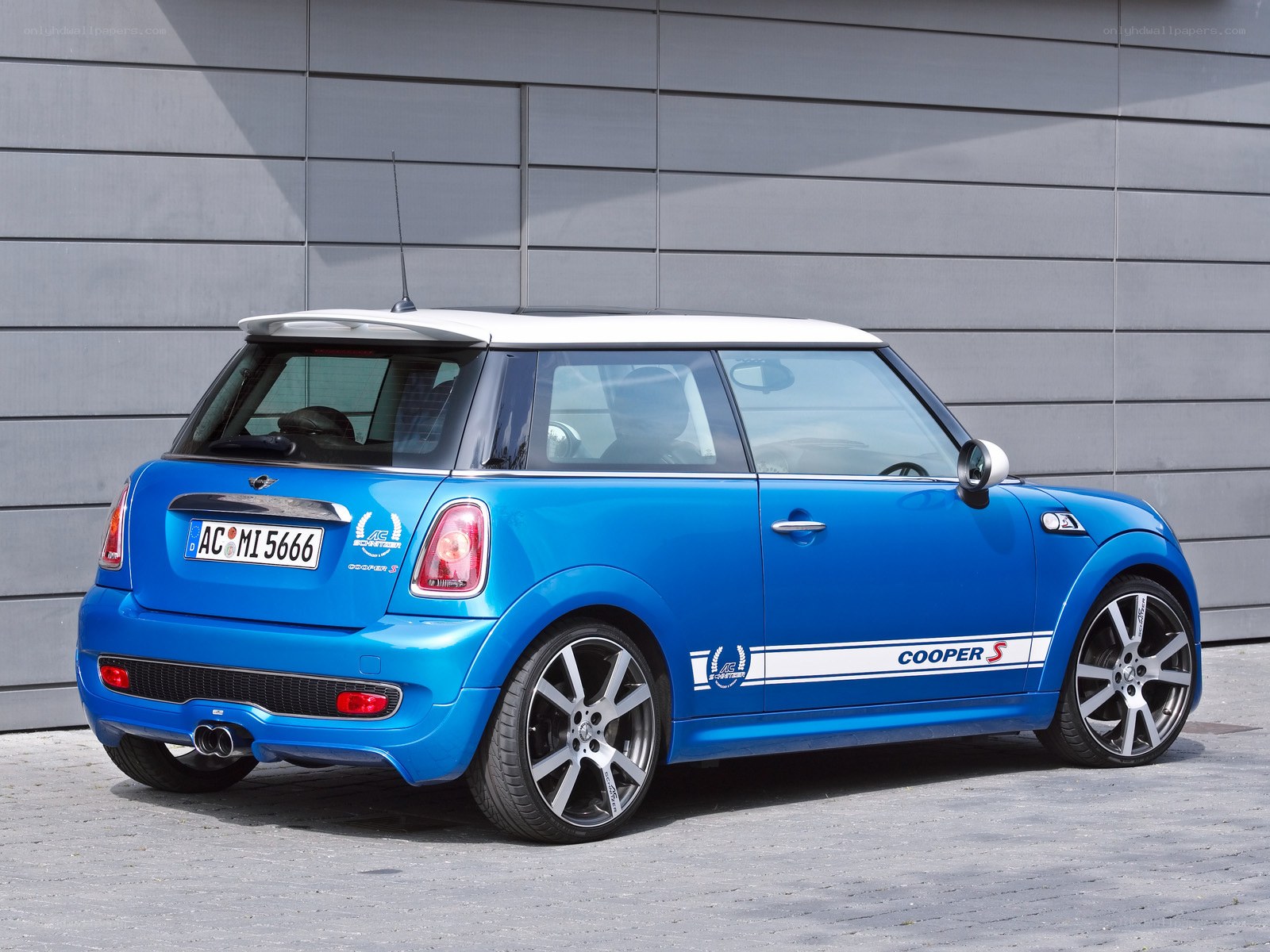 blue mini cooper s car