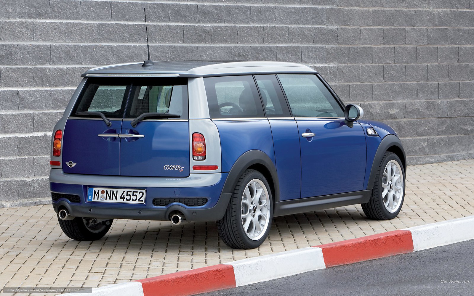 blue mini cooper s parked