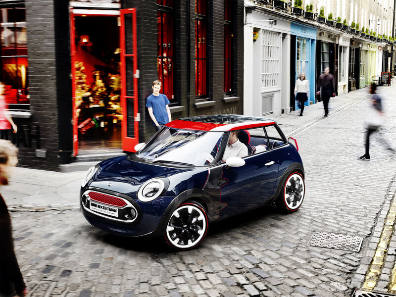 Blue Mini Rocketman Car