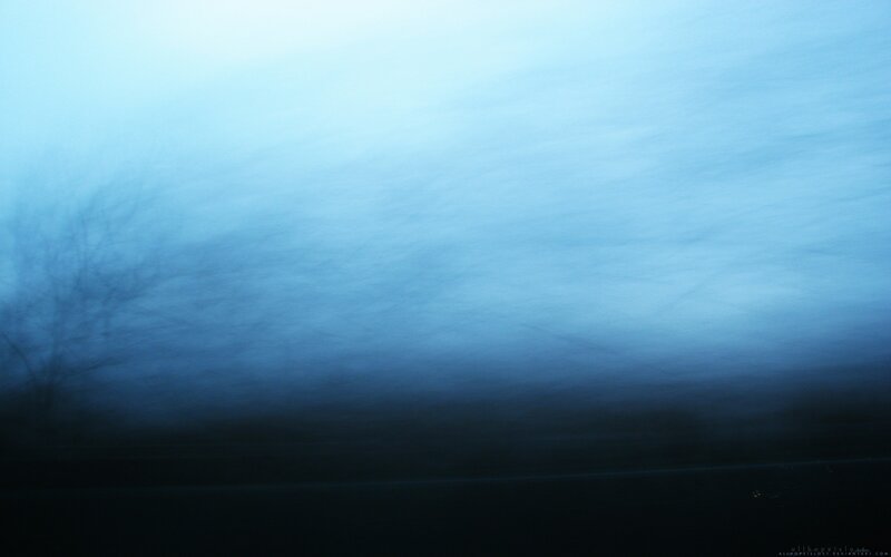 blue misty landscape