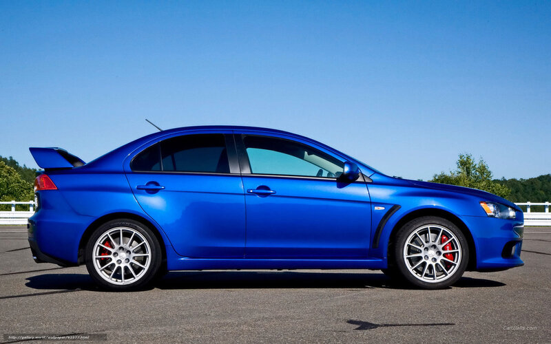 Blue Mitsubishi Lancer — Clear