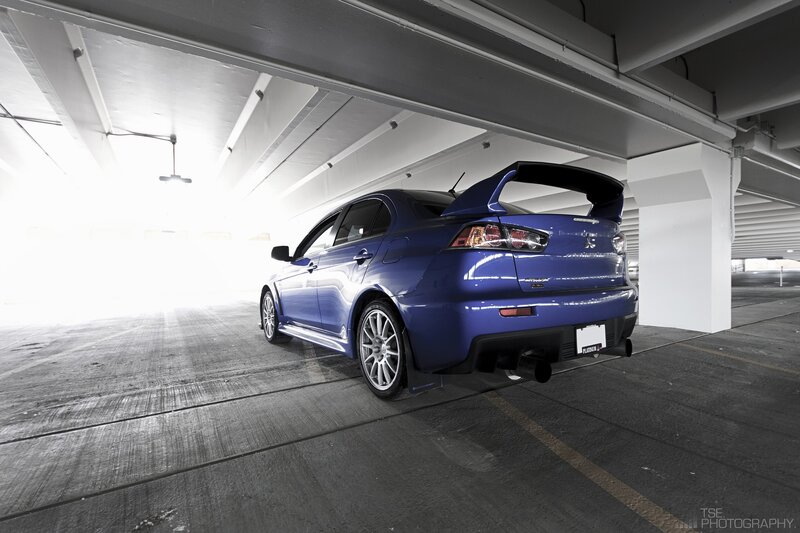 Blue Mitsubishi Lancer — Dramatic, Photograph, Car