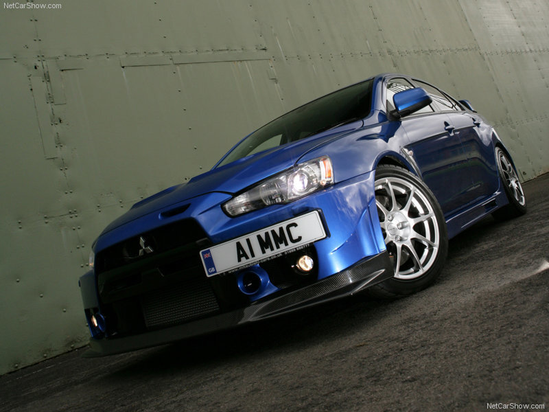 Blue Mitsubishi Lancer — Dramatic, Photograph, Car, Wall, License Plate, Black, Silver, Ai Mmc