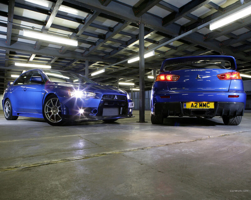 Blue Mitsubishi Lancer — Dramatic