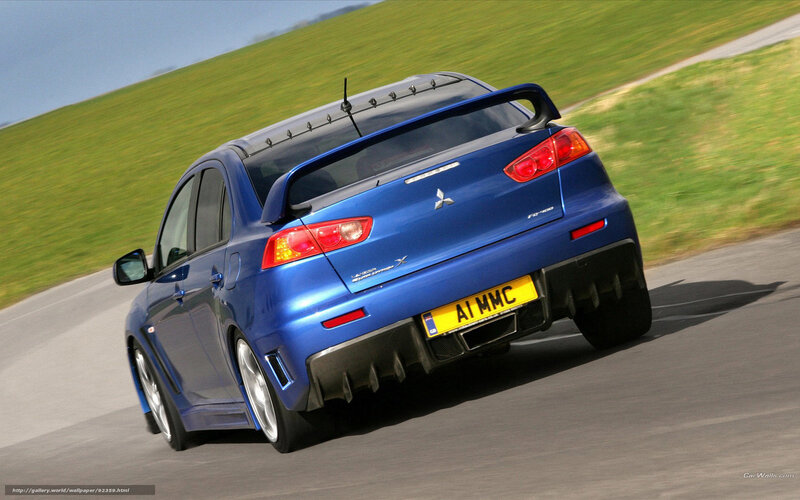 blue mitsubishi lancer evolution x