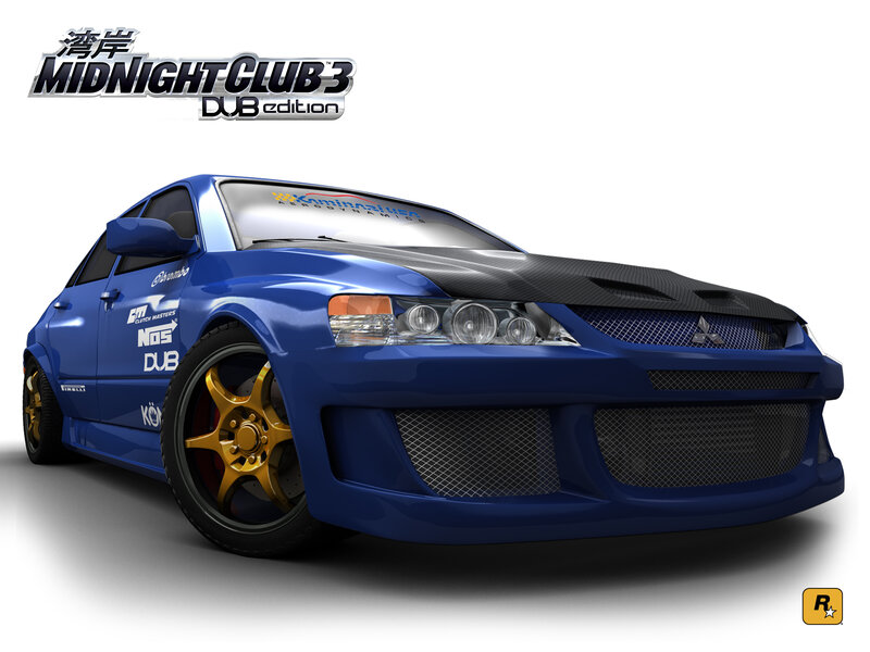 Blue Mitsubishi Lancer in Midnight Club 3