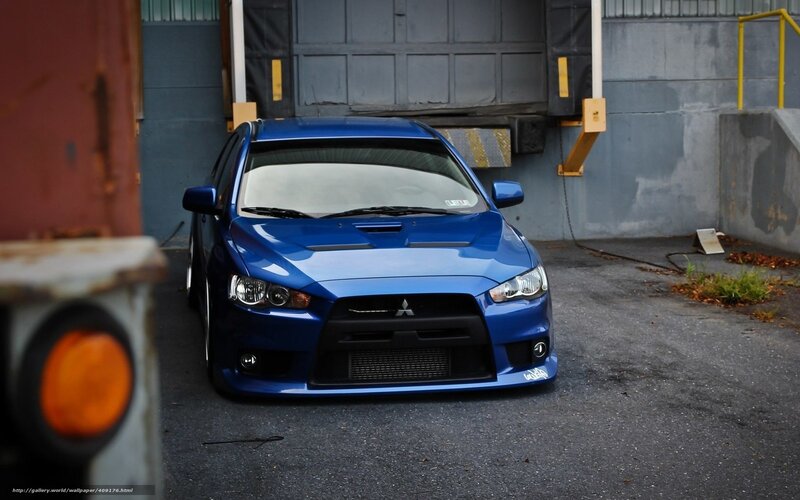 Blue Mitsubishi Lancer — Industrial