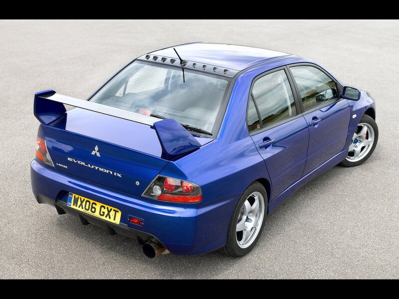 Blue Mitsubishi Lancer — Neutral, Photograph, Car, Rear Wing