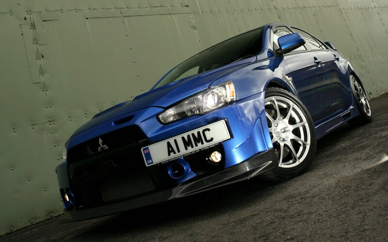 Blue Mitsubishi Lancer — Photograph