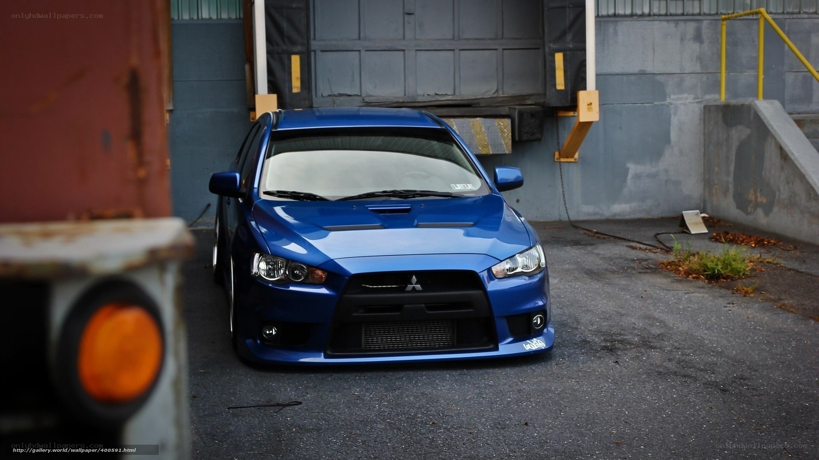 Blue Mitsubishi Lancer