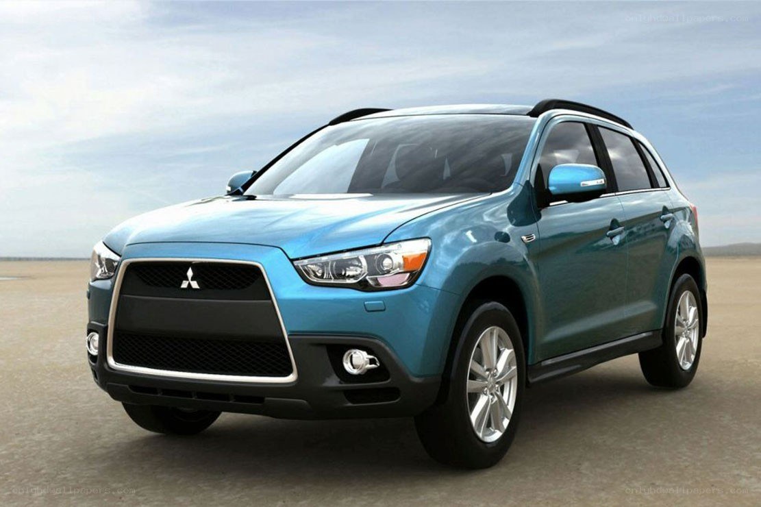 blue mitsubishi suv