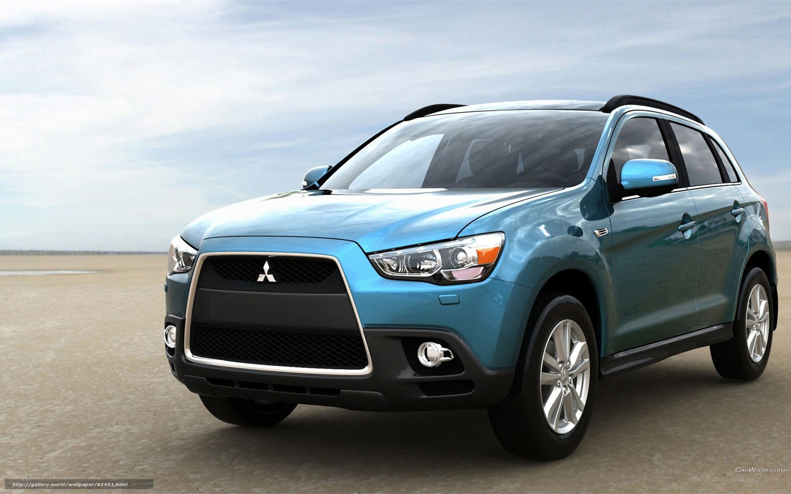 Blue Mitsubishi SUV