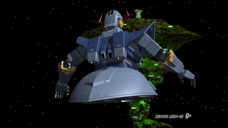 Blue Mobile Suit Robot — Gray
