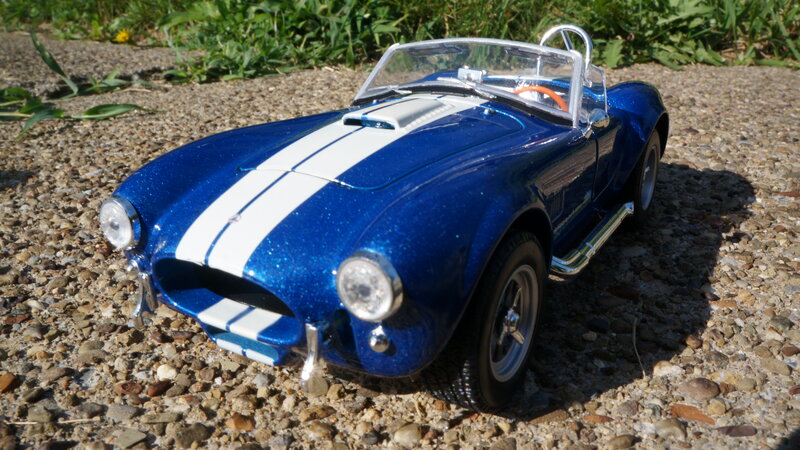 Blue Model Car — Bright, Afternoon