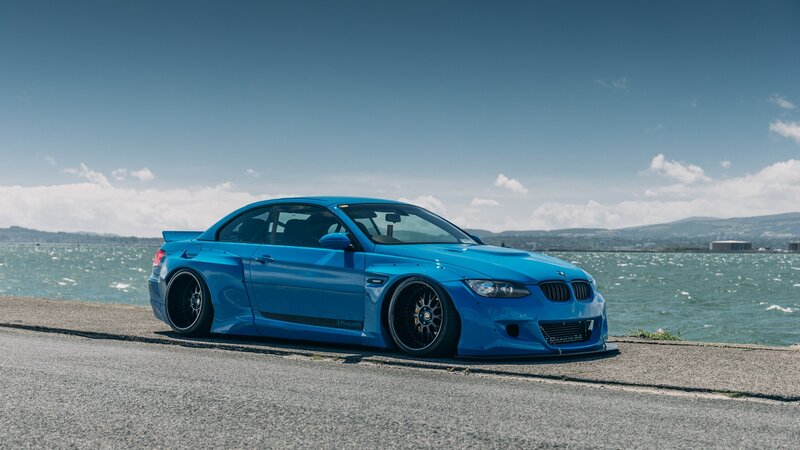 Blue Modified BMW Car — Calm