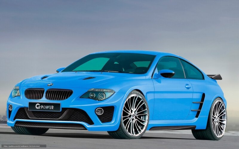 Blue Modified BMW Coupe — Dramatic