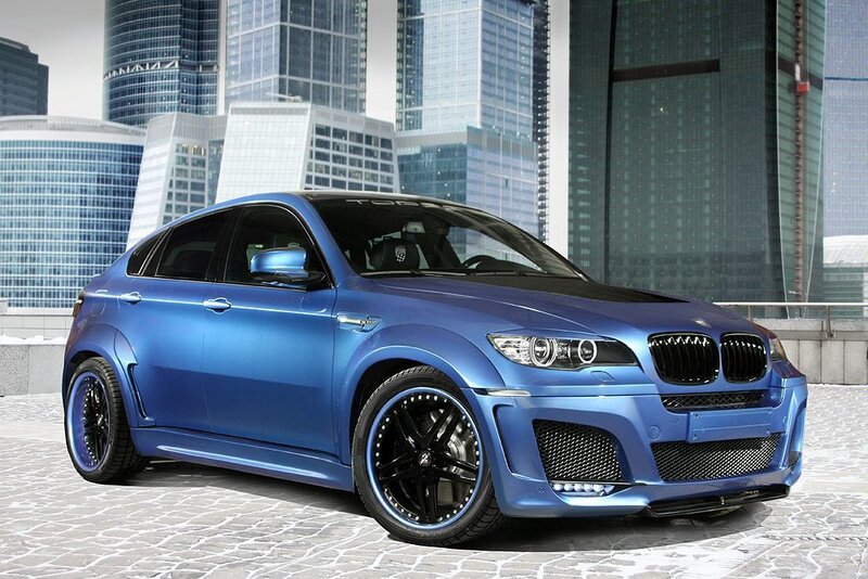 blue modified bmw x6