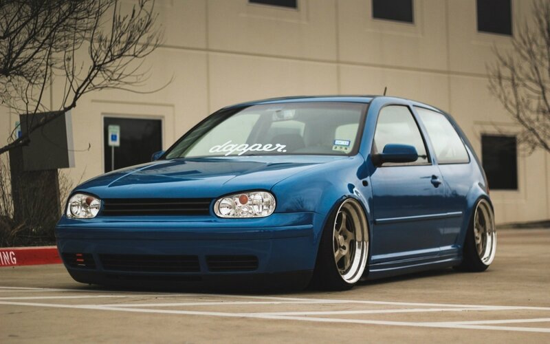 Blue Modified Car — Calm, Afternoon