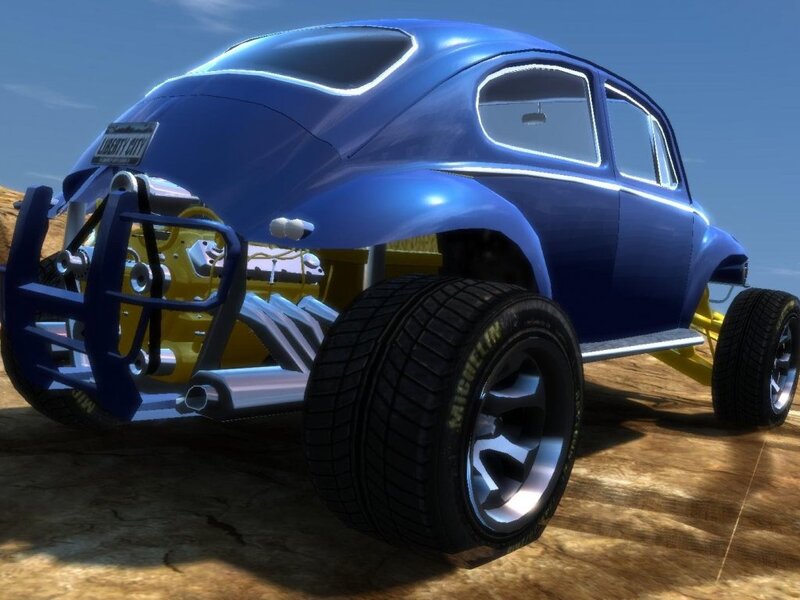 Blue Modified Car — Dramatic, Afternoon, 3d Render