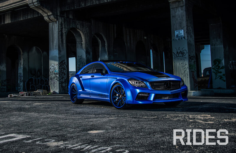 Blue Modified Car — Dramatic, Afternoon