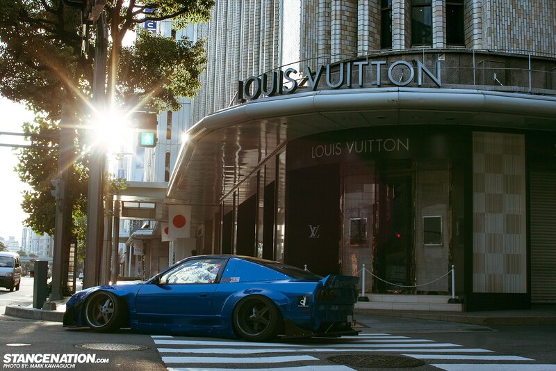 Blue Modified Car — Dramatic, Morning