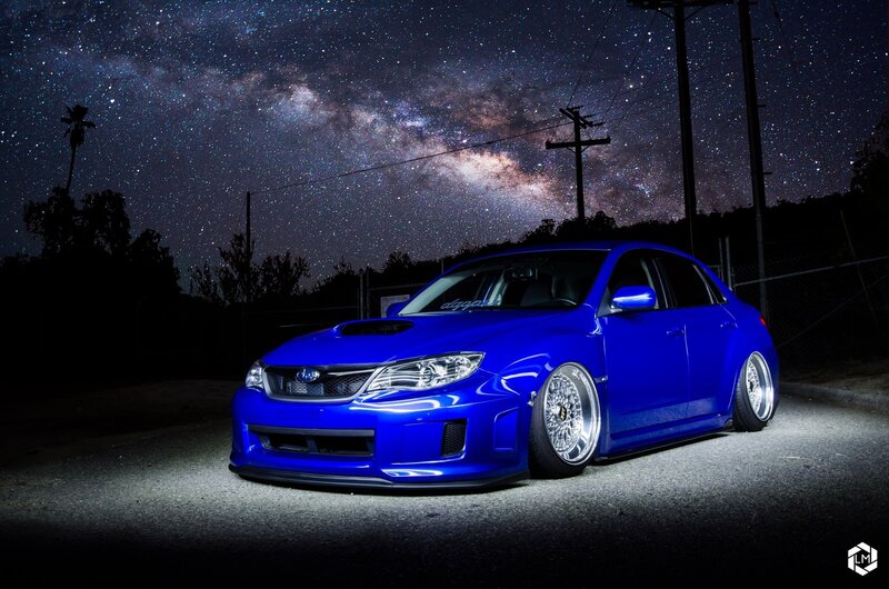 Blue Modified Car — Dramatic, Night, Photograph, Milky Way