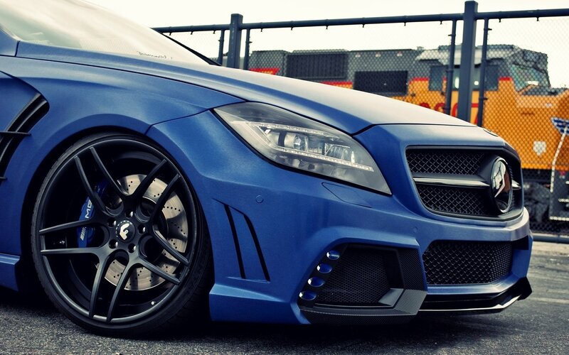 Blue Modified Car — Dramatic, Photograph, Car Wheel