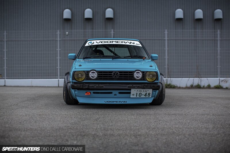 Blue Modified Car — Dramatic, Photograph, Grille