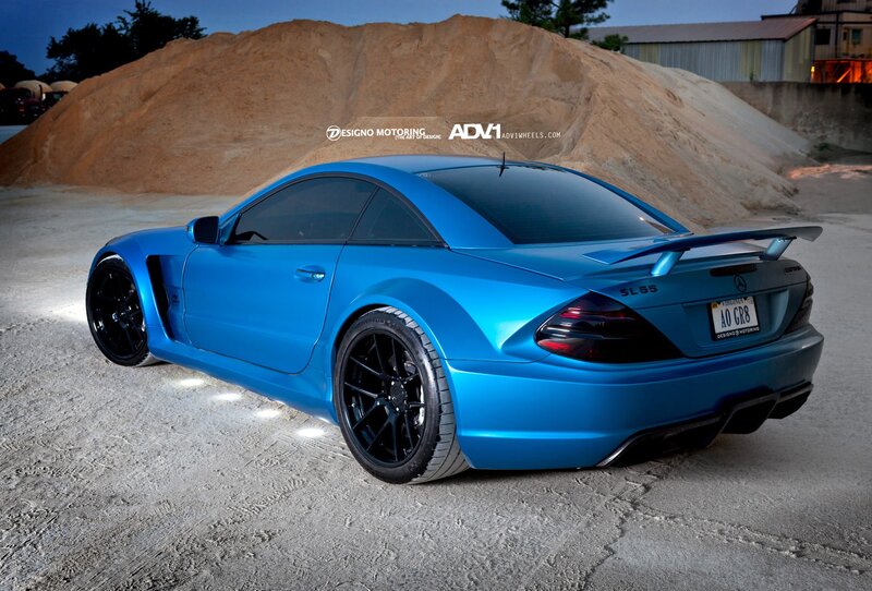 Blue Modified Car — Dramatic, Sunset, Photograph, Sand Pile