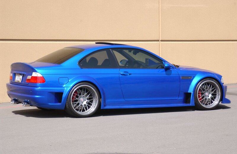 blue modified coupe car